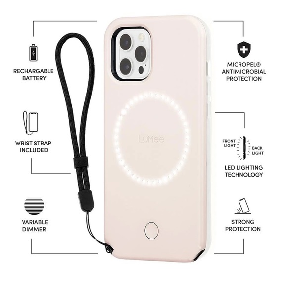 LuMee Halo Millennial Pink iPhone 12 Pro Max - Picture 3 of 9